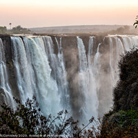 Buy canvas prints of "The smoke that thunders" Victoria Falls sunrise 3 by Angus McComiskey
