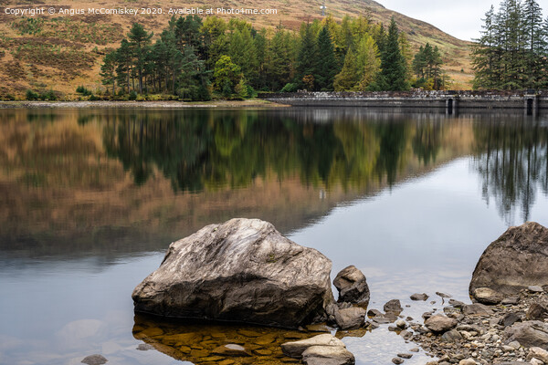 Loch Arklet reflections Picture Board by Angus McComiskey