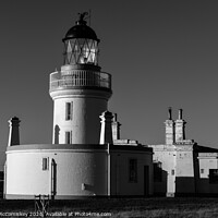 Buy canvas prints of Chanonry Lighthouse mono by Angus McComiskey