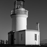 Buy canvas prints of Chanonry Point Lighthouse mono by Angus McComiskey