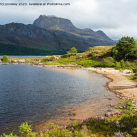 Buy canvas prints of Loch Maree beach and Slioch by Angus McComiskey