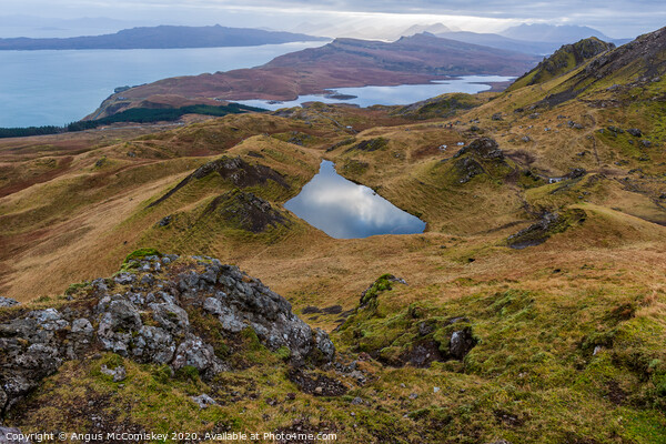 View from the Trotternish ridge, Isle of Skye Picture Board by Angus McComiskey