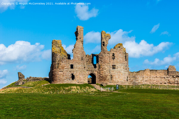 Main entrance Dunstanburgh Castle Northumberland Picture Board by Angus McComiskey