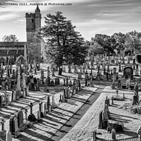 Buy canvas prints of Stirling Old Town Cemetery mono by Angus McComiskey