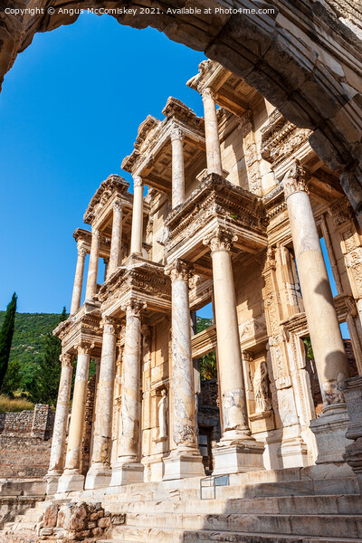 Library of Celsus through the Gate of Augustus Picture Board by Angus McComiskey