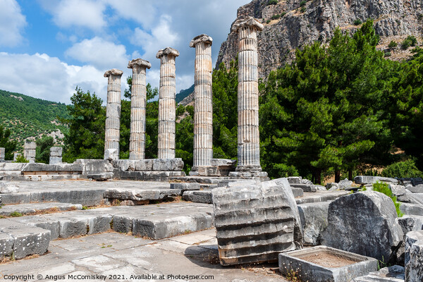 Greek Temple of Athena at Priene, Turkey Picture Board by Angus McComiskey