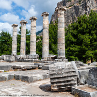 Buy canvas prints of Greek Temple of Athena at Priene, Turkey by Angus McComiskey