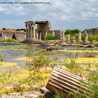 Buy canvas prints of Ruins of Ionic Stoa at Miletus, Turkey by Angus McComiskey