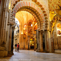 Buy canvas prints of Cordoba Cathedral Mosque interior by Angus McComiskey