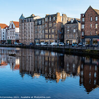 Buy canvas prints of Buildings on The Shore in Leith, Edinburgh by Angus McComiskey