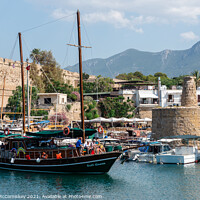 Buy canvas prints of Gullet arriving at Kyrenia harbour Northern Cyprus by Angus McComiskey