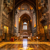 Buy canvas prints of Interior of Liverpool Anglican Cathedral by Angus McComiskey