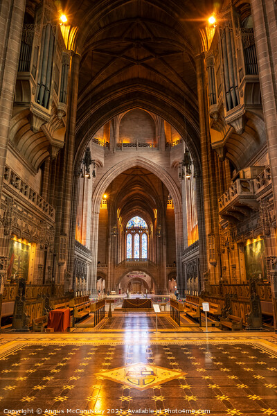 Liverpool Anglican Cathedral interior Picture Board by Angus McComiskey