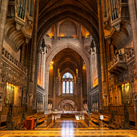 Buy canvas prints of Liverpool Anglican Cathedral interior by Angus McComiskey