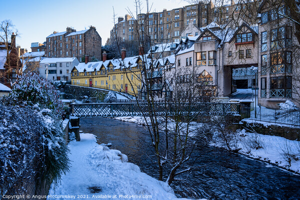 Water of Leith Walkway at Dean Village, Edinburgh Picture Board by Angus McComiskey