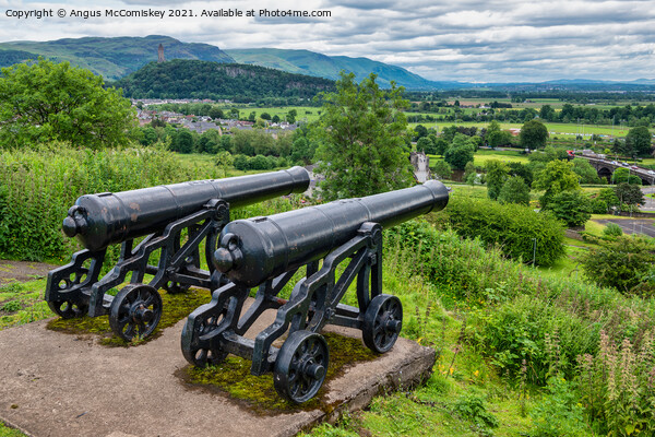 Cannons on Gowan Hill, Stirling Picture Board by Angus McComiskey