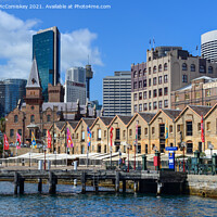 Buy canvas prints of The Rocks from Campbells Cove, Sydney by Angus McComiskey