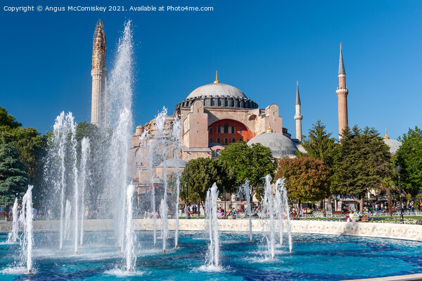 Hagia Sophia and fountain, Istanbul Picture Board by Angus McComiskey