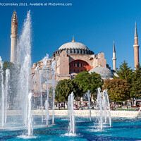 Buy canvas prints of Hagia Sophia and fountain, Istanbul by Angus McComiskey