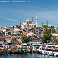 Buy canvas prints of Eminonu waterfront, Istanbul by Angus McComiskey