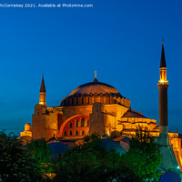 Buy canvas prints of Hagia Sophia at dusk by Angus McComiskey