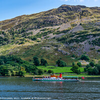 Buy canvas prints of Lake steamer “Lady of the Lake” on Ullswater by Angus McComiskey