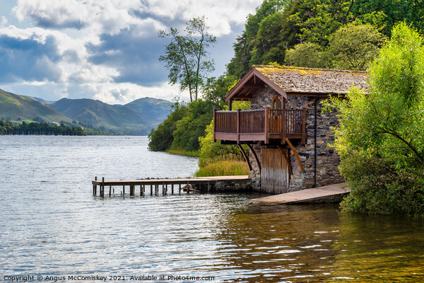 Boathouse on Ullswater Picture Board by Angus McComiskey