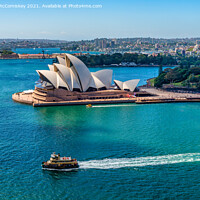 Buy canvas prints of Sydney Opera House and ferry by Angus McComiskey