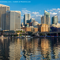 Buy canvas prints of Darling harbour at sundown by Angus McComiskey