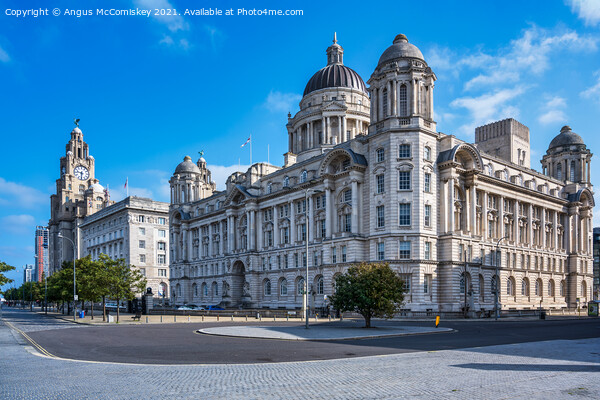 The Three Graces Liverpool Picture Board by Angus McComiskey