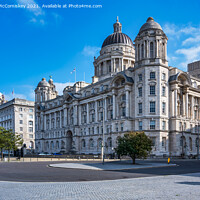 Buy canvas prints of The Three Graces Liverpool by Angus McComiskey