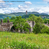 Buy canvas prints of Old Stirling Bridge and Wallace Monument by Angus McComiskey