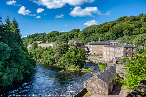 New Lanark and River Clyde Picture Board by Angus McComiskey