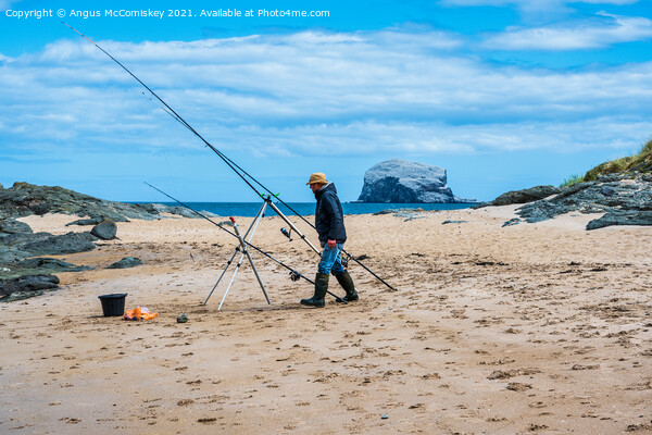 North Berwick sea angler Picture Board by Angus McComiskey