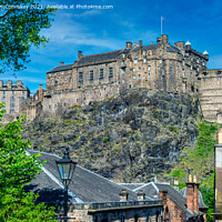 Buy canvas prints of Across the rooftops to Edinburgh Castle by Angus McComiskey
