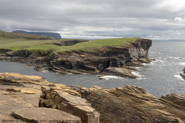 Cliffs at Yesnaby, Orkney Picture Board by Alan Crawford