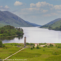 Buy canvas prints of View of Glenfinnan Monument and Loch Shiel by Alan Crawford