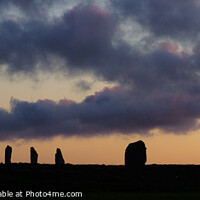 Buy canvas prints of Sunset at the Ring of Brodgar, Orkney Islands by Alan Crawford