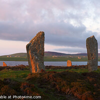 Buy canvas prints of Sunset light at the Ring of Brodgar, Orkney Islands by Alan Crawford