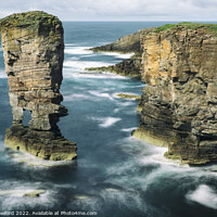 Buy canvas prints of Yesnaby Castle Sea Stack, Orkney Isles by Alan Crawford