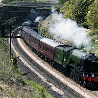 Buy canvas prints of Flying Scotsman Steam Engine 60103 by Alan Crawford