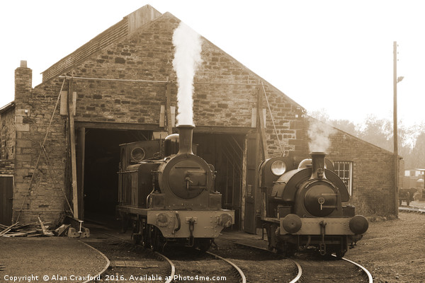 Tanfield Engine Shed Picture Board by Alan Crawford