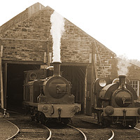 Buy canvas prints of Tanfield Engine Shed by Alan Crawford