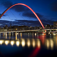 Buy canvas prints of Gateshead Millennium Bridge by Alan Crawford