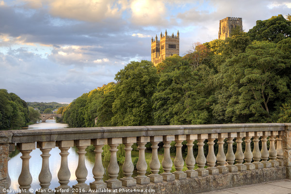 Durham Cathedral from Prebends Bridge Picture Board by Alan Crawford