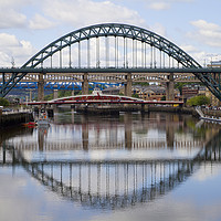Buy canvas prints of Tyne Bridge Reflection by Alan Crawford