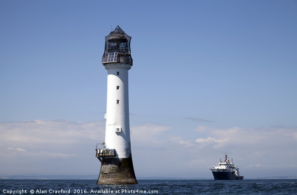 The Bell Rock Lighthouse, Scotland Picture Board by Alan Crawford