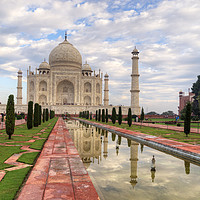 Buy canvas prints of The Taj Mahal in early morning light by Alan Crawford