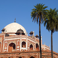 Buy canvas prints of View of the Humayun Tomb in Delhi, India by Alan Crawford