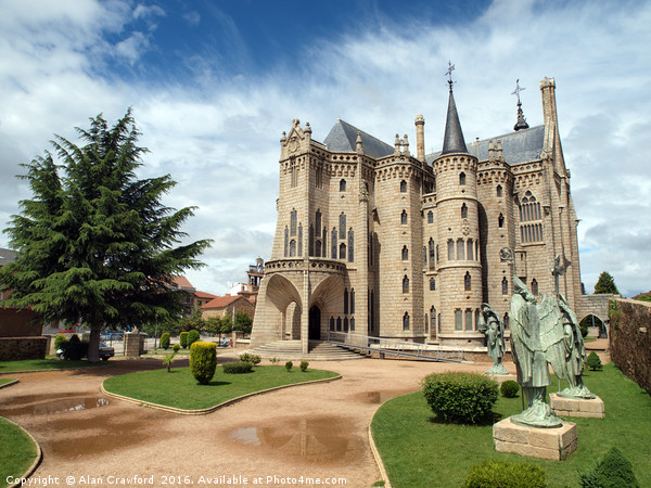 The Episcopal Palace of Astorga, Spain  Picture Board by Alan Crawford